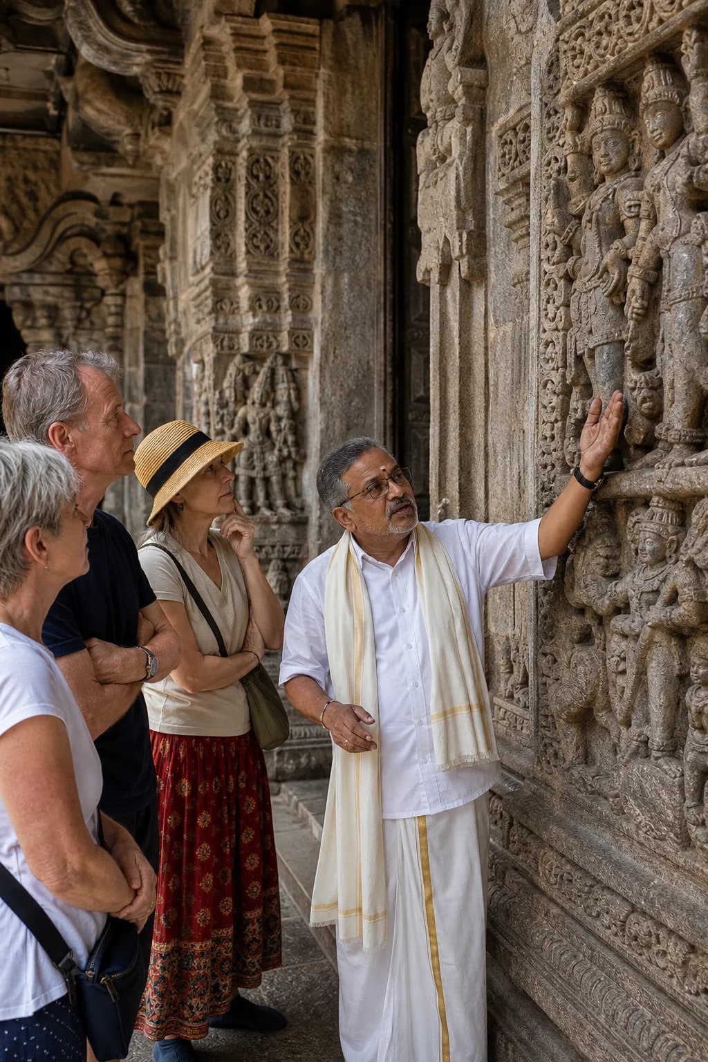 A local practitioner interpreting heritage for visiting travelers